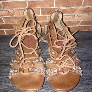 Lace up gladiator sandals